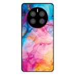 Huawei Mate 50 Pro telefoonhoesje met regenboog acryl marmer opdruk