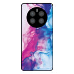 Huawei Mate 50 Pro telefoonhoesje met roze blauw marmer opdruk