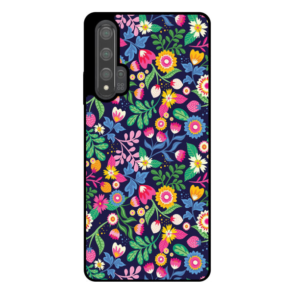 Huawei Nova 5T telefoonhoesje met bloemen opdruk