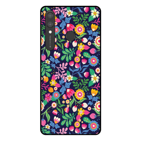 Huawei P Smart (2019) telefoonhoesje met bloemen opdruk