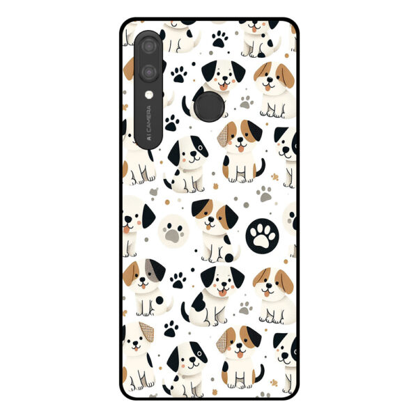 Huawei P Smart (2019) telefoonhoesje met honden opdruk