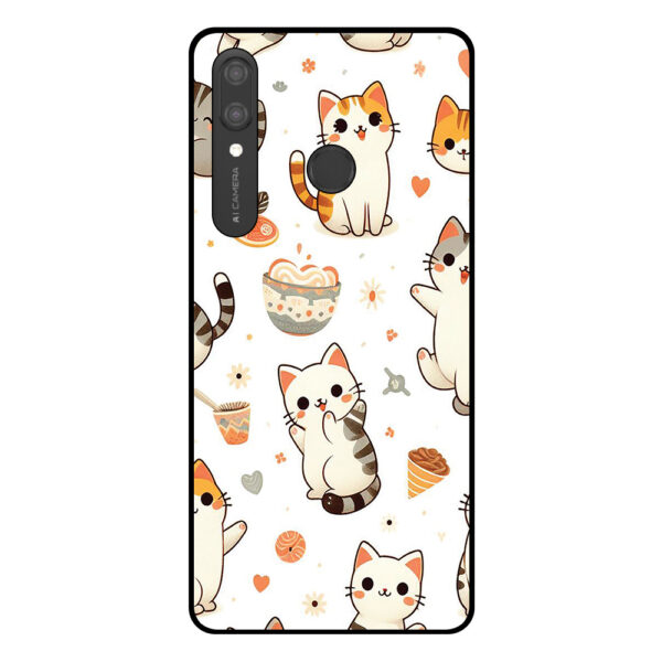 Huawei P Smart (2019) telefoonhoesje met katten opdruk