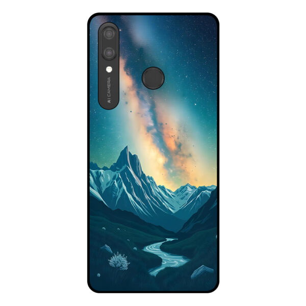 Huawei P Smart (2019) telefoonhoesje met sterrenhemel opdruk