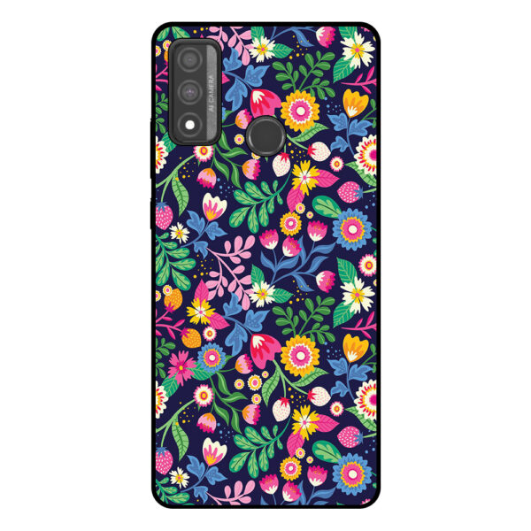 Huawei P Smart (2020) telefoonhoesje met bloemen opdruk