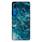 Huawei P Smart Z - Y9 Prime (2019) telefoonhoesje met blauw marmer opdruk