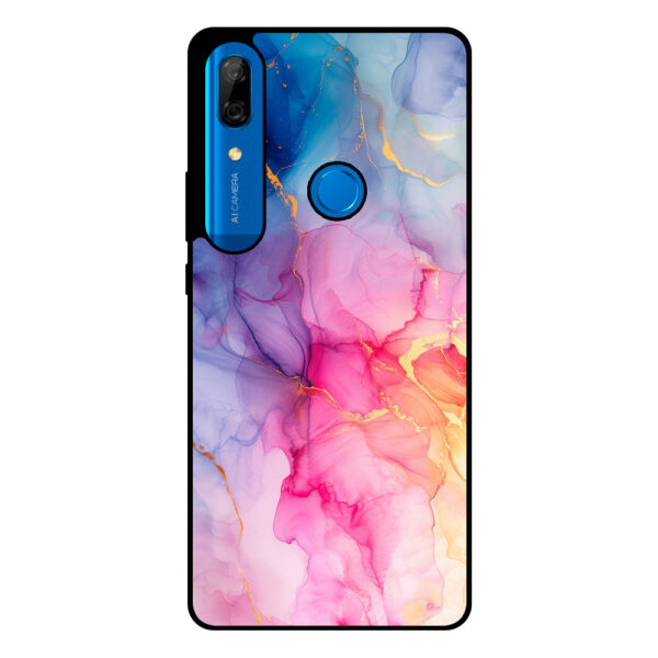 Huawei P Smart Z - Y9 Prime (2019) telefoonhoesje met regenboog marmer opdruk