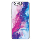 Huawei P10 telefoonhoesje met roze blauw marmer opdruk