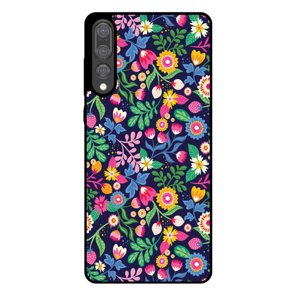 Huawei P20 Plus telefoonhoesje met bloemen opdruk