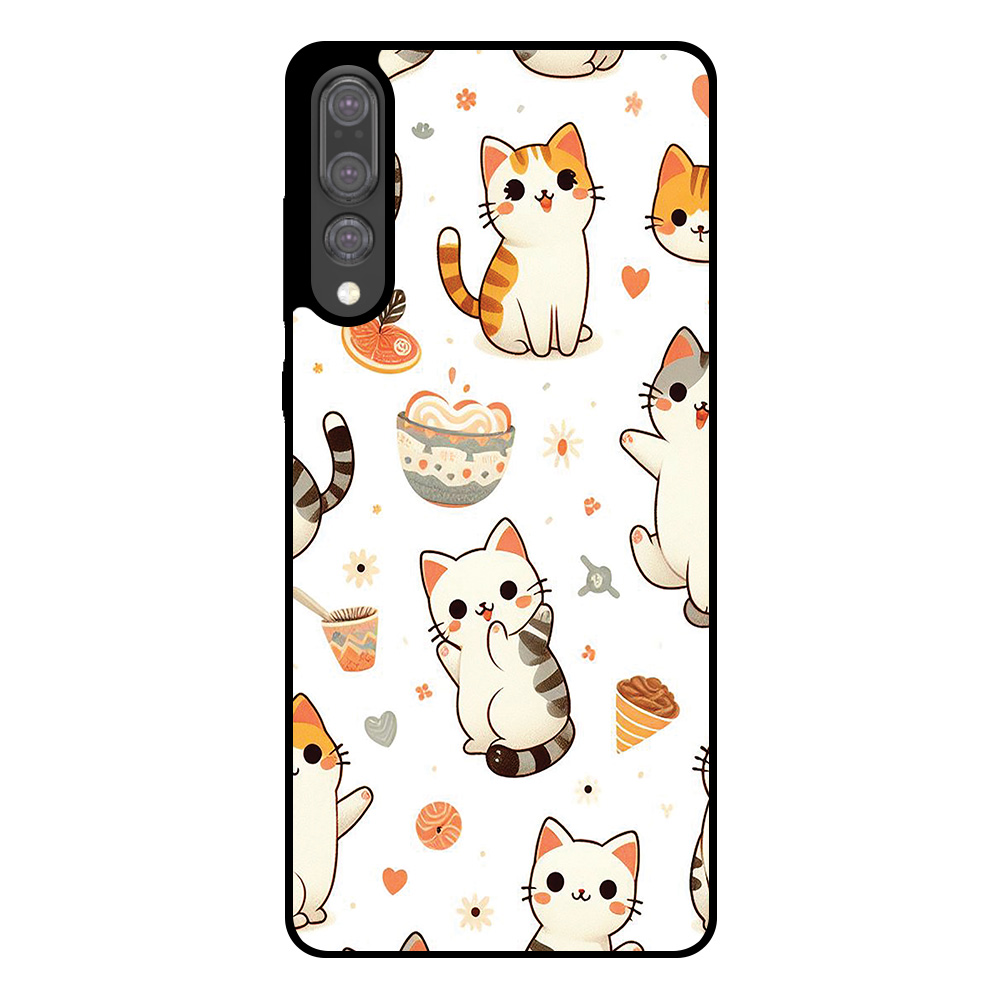 Huawei P20 Plus telefoonhoesje met katten opdruk