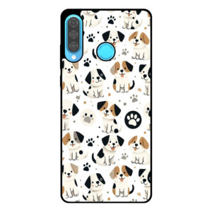 Huawei P30 Lite telefoonhoesje met honden opdruk