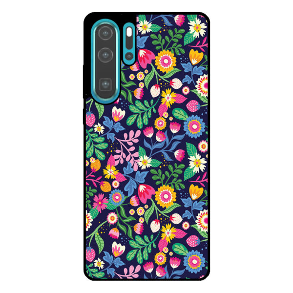 Huawei P30 Pro telefoonhoesje met bloemen opdruk