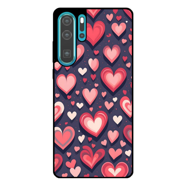 Huawei P30 Pro telefoonhoesje met hartjes opdruk