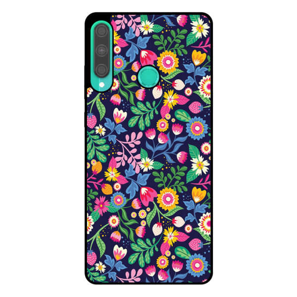 Huawei P40 Lite E telefoonhoesje met bloemen opdruk