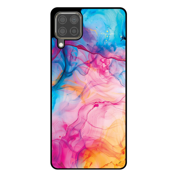 Huawei P40 Lite telefoonhoesje met regenboog acryl marmer opdruk