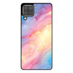 Huawei P40 Lite telefoonhoesje met regenboog glitter marmer opdruk