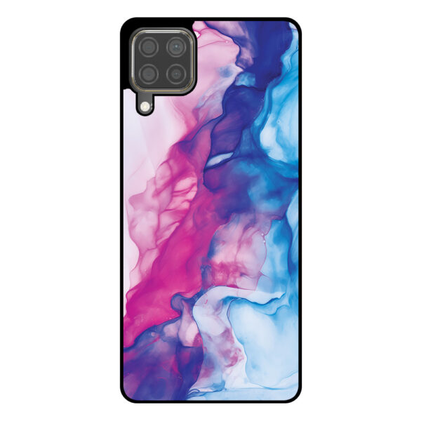 Huawei P40 Lite telefoonhoesje met roze blauw marmer opdruk