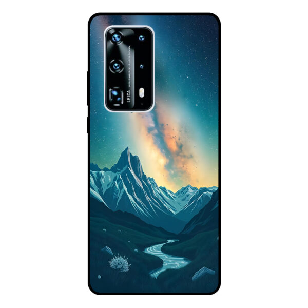 Huawei P40 Pro Plus telefoonhoesje met sterrenhemel opdruk