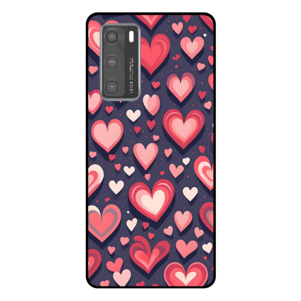 Huawei P40 telefoonhoesje met hartjes opdruk