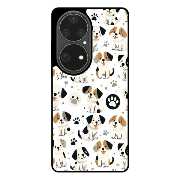 Huawei P50 Pro telefoonhoesje met honden opdruk