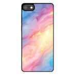 Huawei Y5 (2018) telefoonhoesje met regenboog glitter marmer opdruk