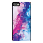 Huawei Y5 (2018) telefoonhoesje met roze blauw marmer opdruk