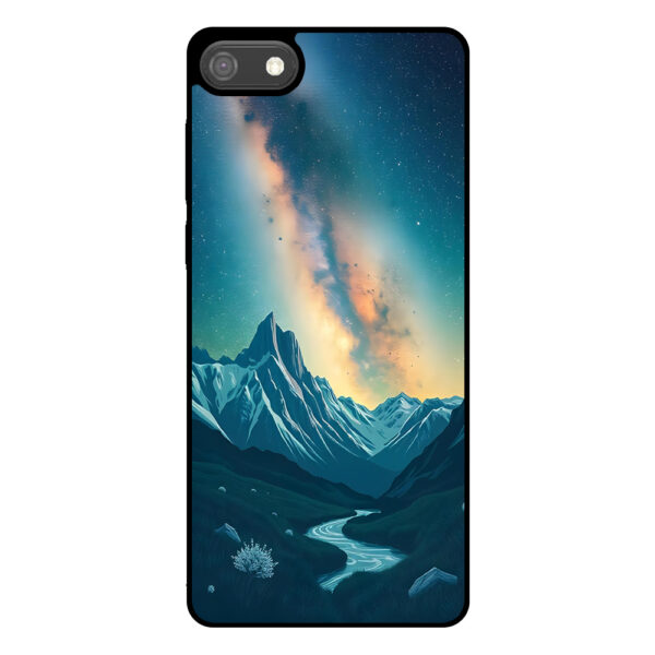 Huawei Y5 (2018) telefoonhoesje met sterrenhemel opdruk