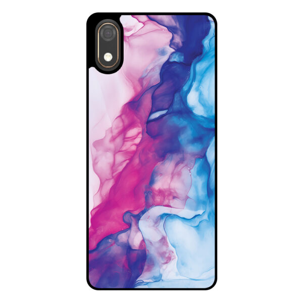 Huawei Y5 (2019) telefoonhoesje met roze blauw marmer opdruk