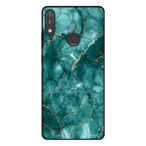 Huawei Y6 (2019) telefoonhoesje met groen marmer opdruk