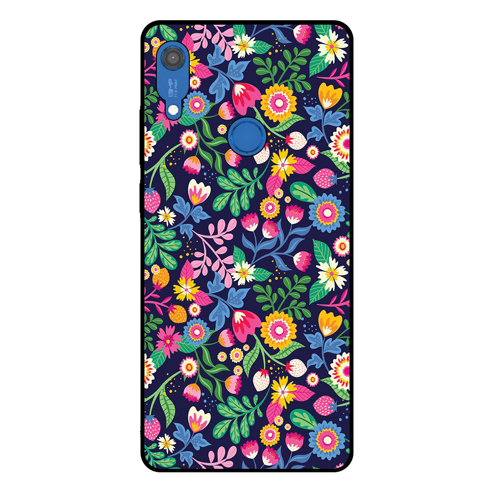 Huawei Y6S telefoonhoesje met bloemen opdruk