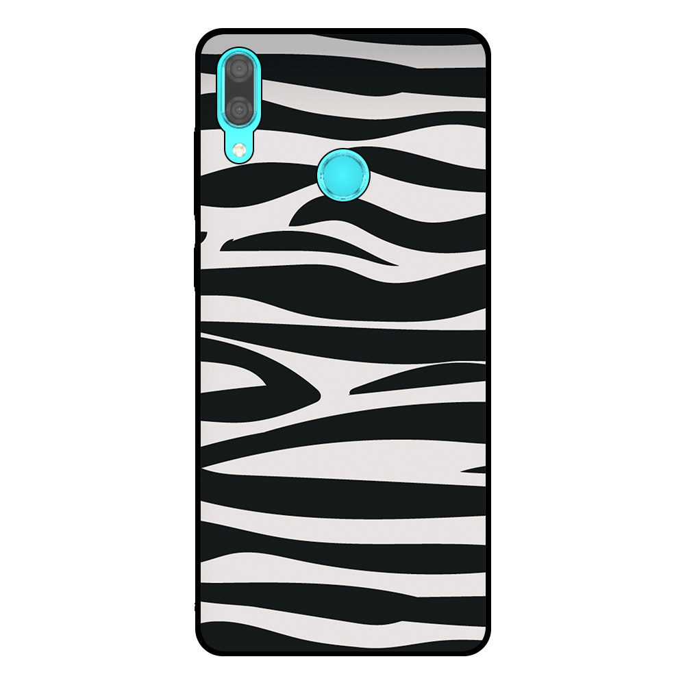 Huawei Y7 (2019) telefoonhoesje met zebra opdruk