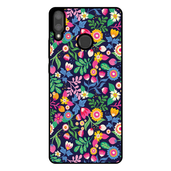 Huawei Y9 (2019) telefoonhoesje met bloemen opdruk