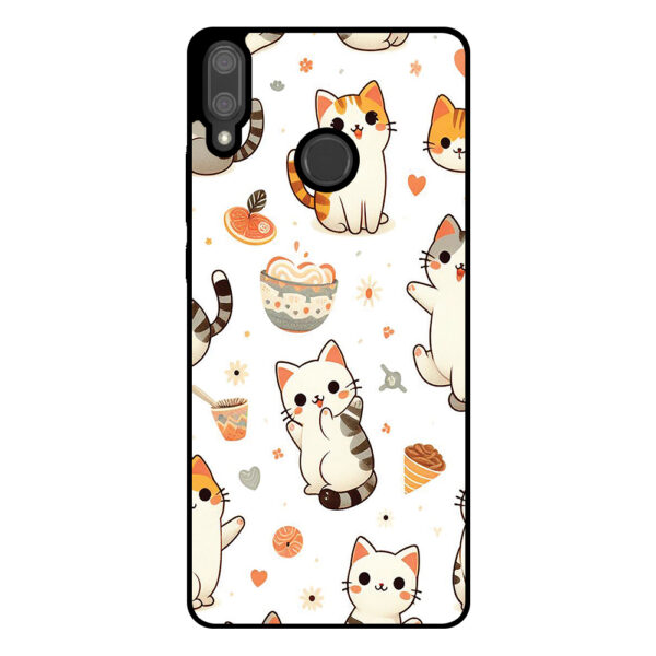 Huawei Y9 (2019) telefoonhoesje met katten opdruk