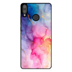 Huawei Y9 (2019) telefoonhoesje met regenboog marmer opdruk