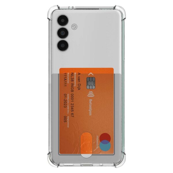 Samsung Galaxy A04s transparant hoesje met pashouder 1