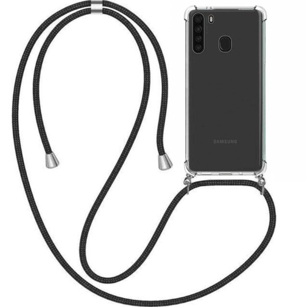 Samsung Galaxy A21 transparant hoesje met koord 1