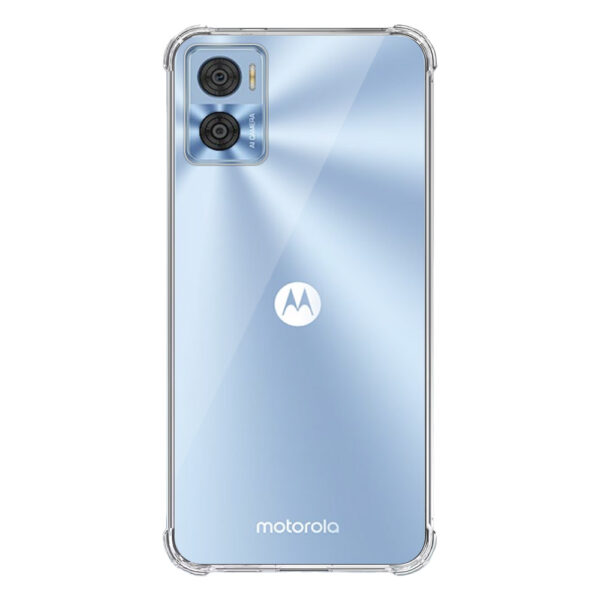 Motorola Moto E22 transparant hoesje met stootrand 1