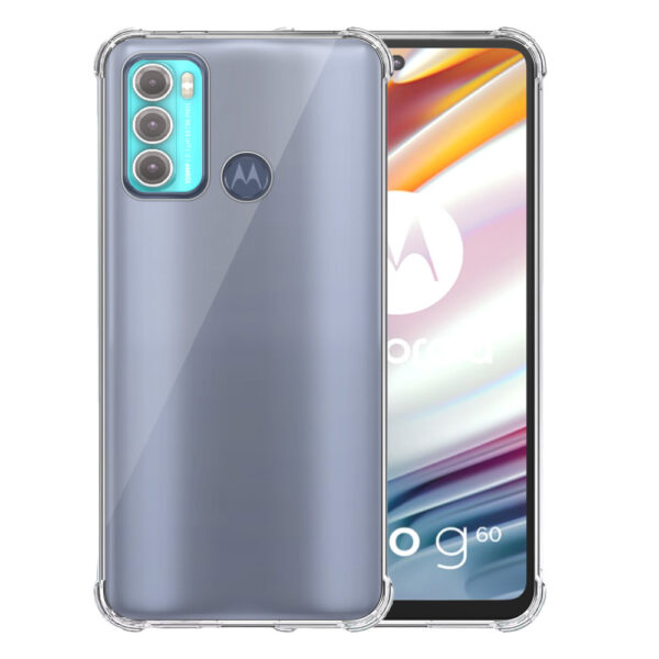 Motorola Moto G60 transparant hoesje met stootrand