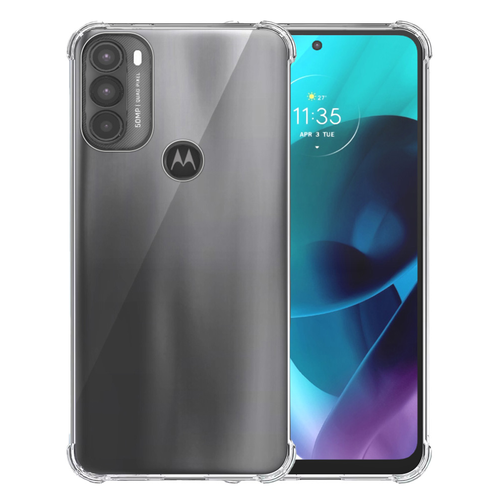 Motorola Moto G71 5G transparant hoesje met stootrand