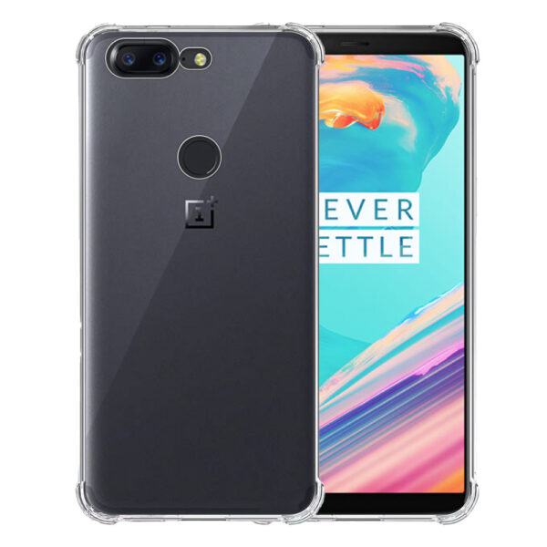 OnePlus 5T transparant hoesje met stootrand