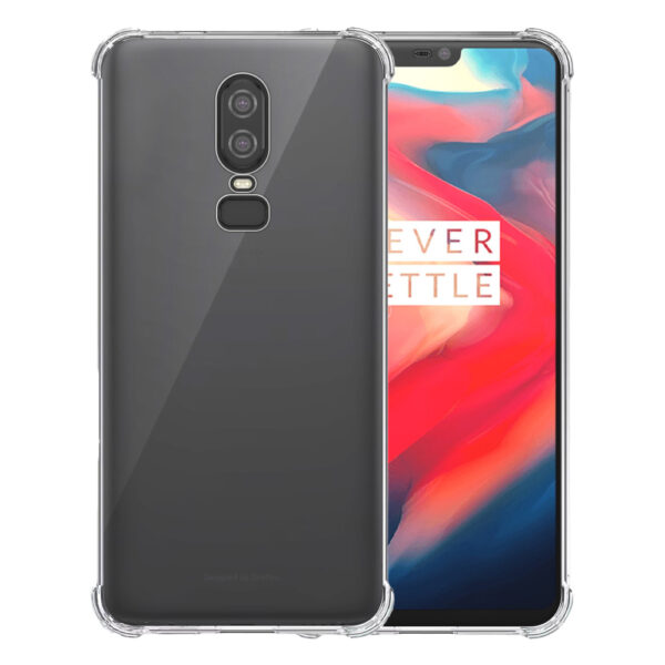 OnePlus 6 transparant hoesje met stootrand