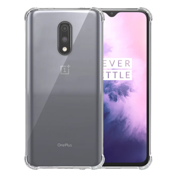 OnePlus 7 transparant hoesje met stootrand