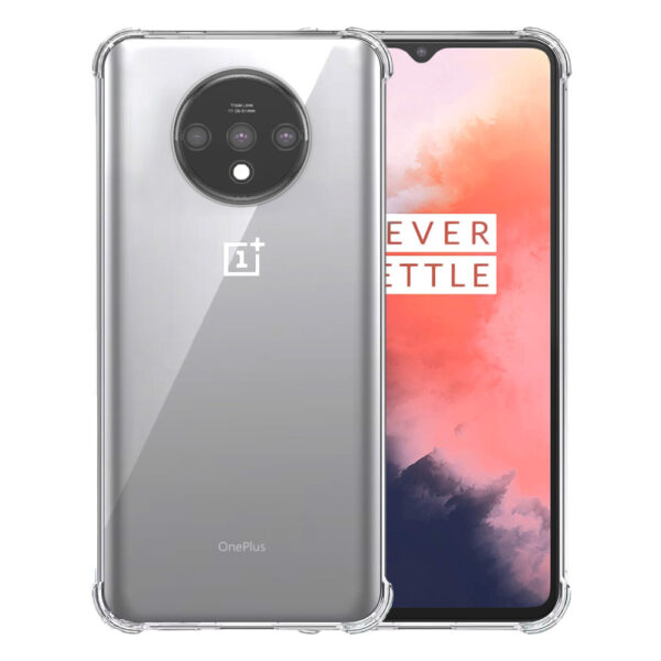 OnePlus 7T transparant hoesje met stootrand