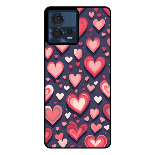 Motorola Edge 30 Fushion-Moto S30 Pro telefoonhoesje met hartjes opdruk