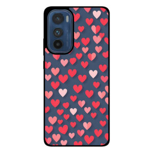 Motorola Edge 30 telefoonhoesje met kleine hartjes opdruk
