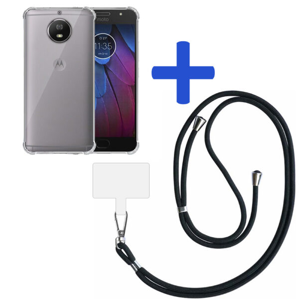 Motorola Moto G5s transparant hoesje met afneembaar koord en stootrand 2