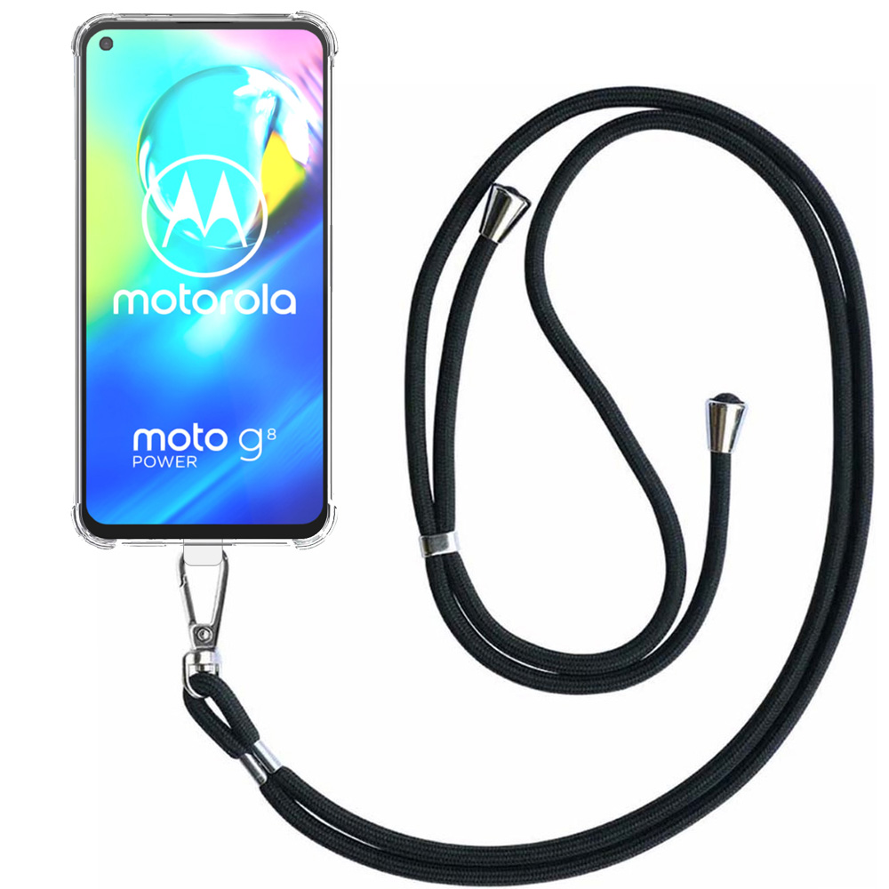 Motorola Moto G8 Power Plustransparant hoesje met afneembaar koord en stootrand 1