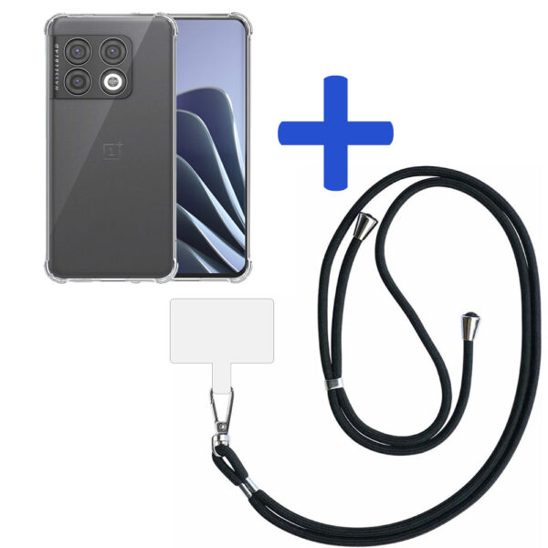 OnePlus 10 Pro transparant hoesje met afneembaar koord en stootrand 2