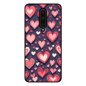 OnePlus 7 Pro telefoonhoesje met hartjes opdruk