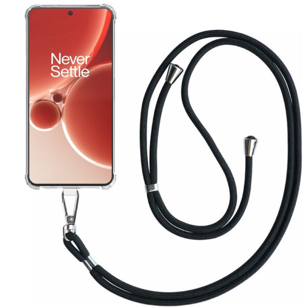 OnePlus Nord 3 transparant hoesje met afneembaar koord en stootrand 1