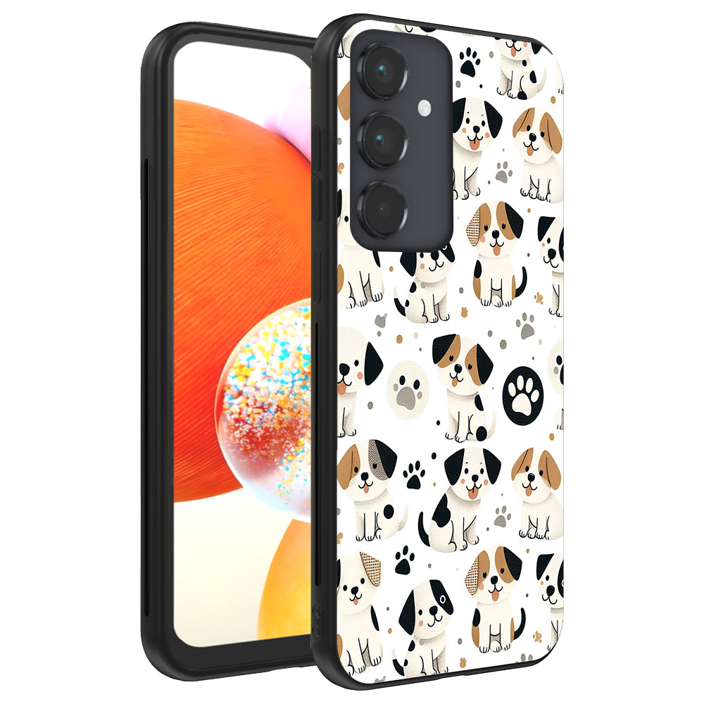 Samsung Galaxy A14 telefoonhoesje met honden opdruk (1)